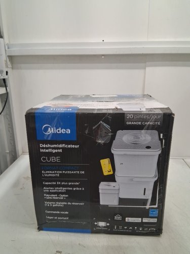 MIDEA CUBE CONVERTIBLE SMART DEHUMDIFIER WITH APP CONTROL - 20 PINTS/DAY - COVERS UP TO 1500SQ.FT. - WHITE (MODEL: MAD20S1QWT) image 9