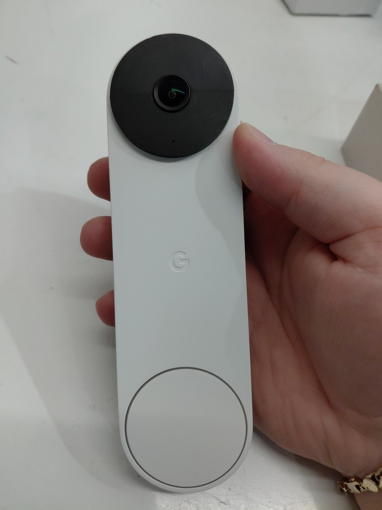 GOOGLE NEST WI-FI DOORBELL - USB-C RECHARGEABLE BATTERY - SNOW (MODEL: GWX3T / GA01318-CA) image 2
