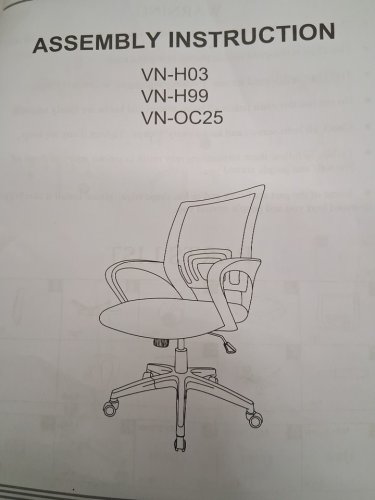 Ergonomic Mesh OFFICE CHAIR With Lumbar Support - 250lbs max/cap - BLACK (MODEL: VN-H03-BLACK) image 4