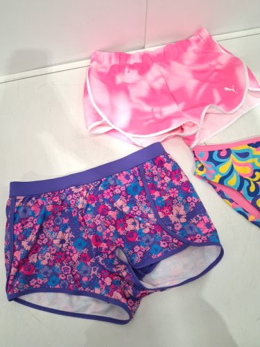 3 ASSORTED GIRL'S BOTTOMS - EXTRA LARGE (14/16) - PURPLE/PINK/BLUE/YELLOW image 3