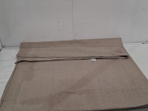 Burlap Rectangular Tablecloth - 90" x 156" - Natural Tan (model: zb01) image 2