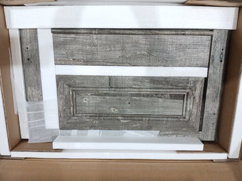 farmhouse Tall 3-drawer nightstand with charging station - 26" x 23.6" x 15.5" - grey (model: LD24003-N) image 5