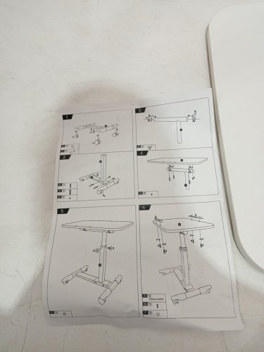 FASTVITA ADJUSTABLE MOBILE OVERBED TABLE, ROLLING STAND - WHITE (MODEL: PEP_333N9EKA) image 4