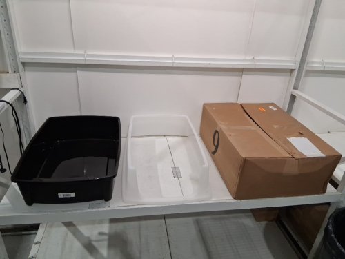 iris extra large cat litter box - 30.2" x 20.2" x 13.2" - black/clear (model: 588433) image 2