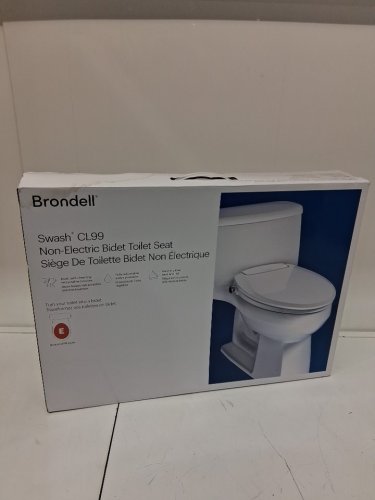 Brondell Swash CL99 Non-Electric Bidet Elongated Toilet Seat - 18.5" x 14.3" - White (Model: CANCL99-EW/1442195) image 2