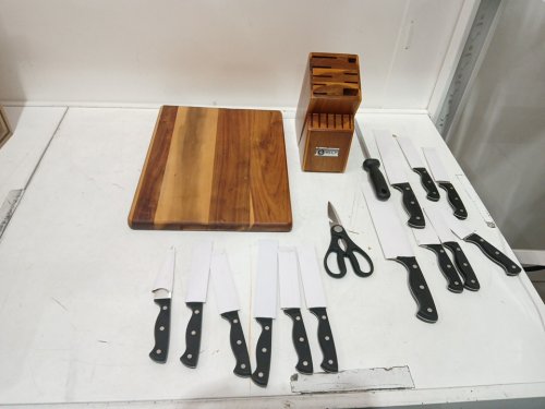 17PC BILL. F knife block with kitchen knives and cutting board image 3