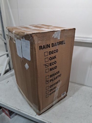 RTS HOME ACCENTS 50Gal Eco Flat Back Plastic Rain Barrel - black (Model: 551000301m8000) image 2