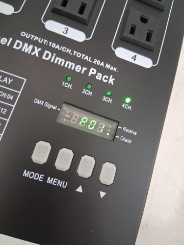 4-Channel Programmable dmx Dimmer Pack - BLACK image 4