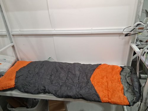 SWTMERRY 3 SEASONS LIGHTWEIGHT WATERPROOF SINGLE SLEEPING BAG- LEFT HAND ZIPPER, 86.6" x 29.5" - ORANGE/GREY image 2