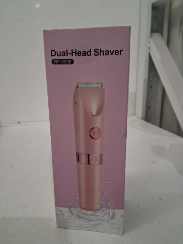 women's Dual Head cordless waterproof Bikini Trimmer - pink (model: rf-3038) image 2