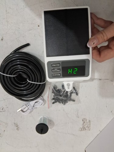 Solar powered Automatic Drip Irrigation Kit - up to 10 Pots - 32 feet - black/white (model: sop17) image 3
