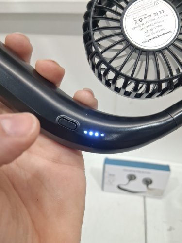 amacool rechargeable HANGING NECK FAN - 2600MAH - BLACK (model: hf340) image 4