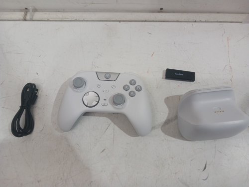 EasySMX X05 Pro Wireless Gaming Controller with charging base for PC/Switch/Android/iOS/Steam - bluetooth , wired and usb connection - dual stage triggers - 2 Programmable Buttons - white (model:x0spro) image 4