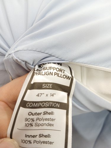 MELLOW BODYALIGN PLUS+ COOLING BODY PILLOW WITH LEG SUPPORT - 47" x 14" - BLUE image 5