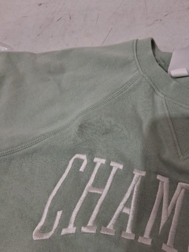 WOMEN'S CHAMPION SHORT SLEEVE LOGO FLEECE - SMALL - GREEN (STYLE: 1966803) image 2