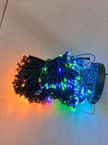 led christmas tree string lights with remote - 9.8ft/480 led - green/multi image 2