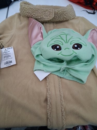 2PC STAR WARS MANDALORIAN GROGU COSTUME SET - 2T - TAN (ITEM: JWC6024-2T) image 2