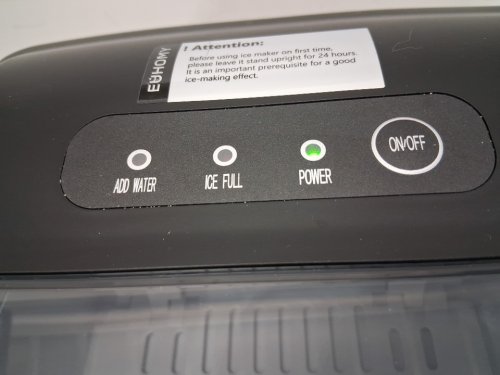 EUHOMY COUNTERTOP ICE MAKER MACHINE WITH HANDLE, BASKET AND SCOOP - MAKES 26LB/DAY - BLACK (MODEL: IM001-BBL-CAEH) image 5