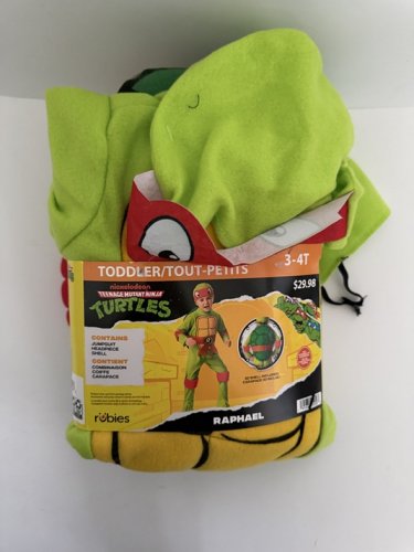 3PC TODDLER TEENAGE MUTANT NINJA TURTLE RAPHEAL - 3-4T - GREEN/YELLOW/RED (STYLE: 700310) image 2