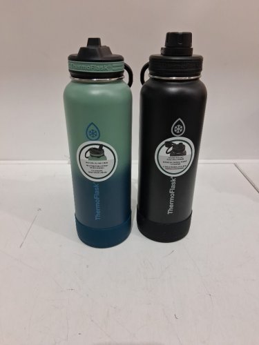 2pk ThermoFlask Double Wall Vacuum Insulated Stainless Steel Water Bottle - 40oz - black/blue/green- (Model: 1630877) image 3