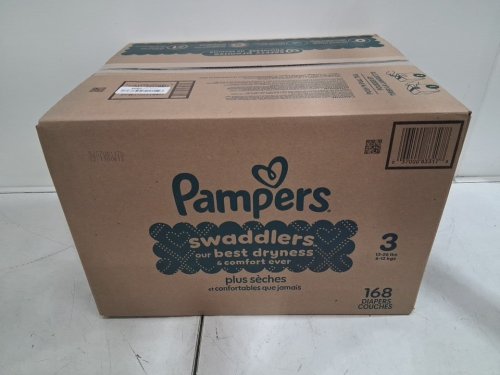 168PK PAMPERS SWADDLERS DISPOSABLE DIAPERS - SIZE 3 (13-26LBS) image 2