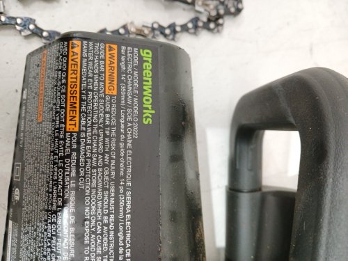 GREENWORKS ELECTRIC/CORDED CHAINSAW - 14" BLADE - 10.5A - GREEN (MODEL: 20222CA) image 5