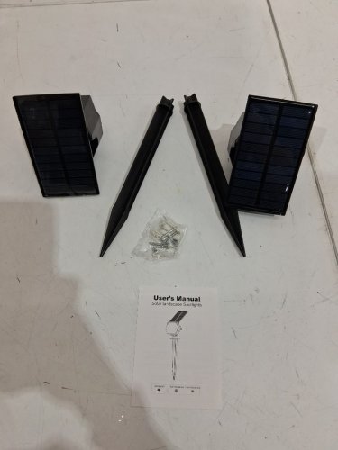 2PK AISITIN OUTDOOR WATERPROOF SOLAR LED LANDSCAPE / WALL MOUNTED SPOTLIGHTS WITH AUTO ON/OFF image 3