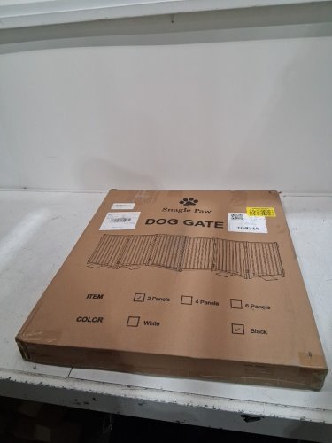 Snagle Paw 2-Panel Freestanding Dog Gate-compact folding-floor safe-40"W x 24"L-Black (model: MDG2-24B) image 2