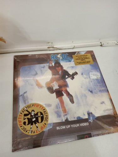 (1LP) ACDC "Blow Up Your Video" 50th Anniversary Special Edition Gold Coloured Vinyl Record image 2