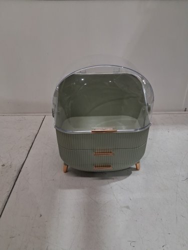Dressing Case for Makeup Organization with 2 tiers-green/gold(model image 3