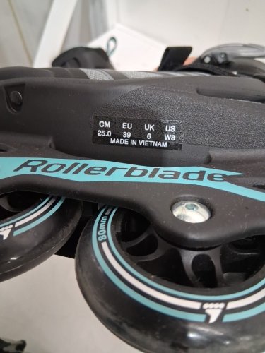 WOMEN'S ROLLERBLADE ZETRABLADE INLINE ROLLERBLADES - SIZE 8 - BLACK/BLUE image 5