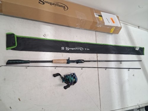 Sougayilang Baitcasting Fishing Rod and Reel Combo - 6ft - black image 3