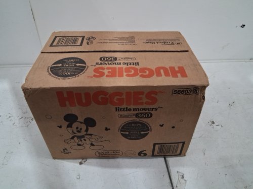 104pk Huggies Little Movers HuggFit 360° Waistband Baby Diapers - SIZE 6 (35+ LBS) image 2