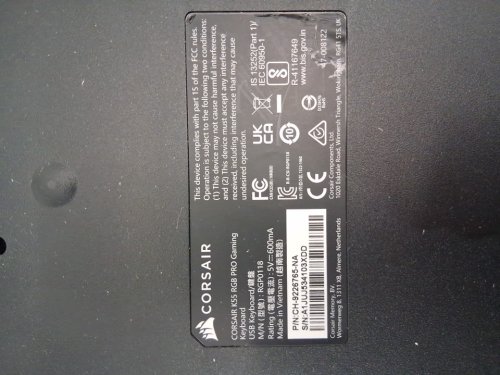 CORSAIR K55 RGB PRO USB wired gaming keyboard with Dynamic RGB Backlighting, Six Macro Keys, IP42 Dust and Spill Resistant, Detachable Palm Rest, Dedicated Media and Volume Keys - black (model: rgp0118) image 5