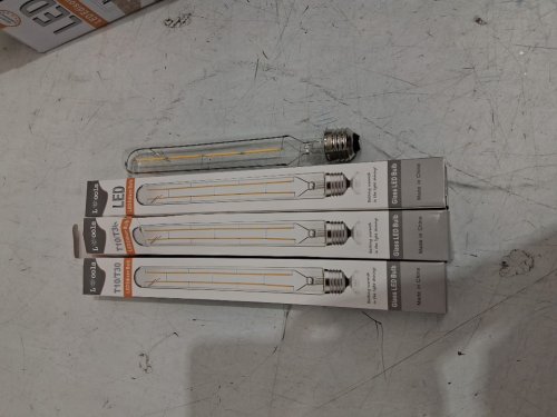 4PK DIMMABLE VINTAGE LED EDISON TUBULAR BULBS - 12W - CLEAR GLASS TUBE LIGHT - E26 BASE - 2700K WARM WHITE (MODEL: T300) image 3