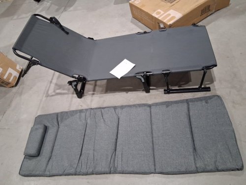 KOTEK 3-in-1 6 position Chaise Lounge/Chair/Camping Cot - grey (model: np12627gr) image 5
