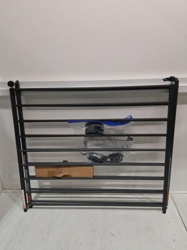 MUNCHKIN PUSH TO CLOSE BABY GATE FOR STAIRS WITH HARDWARE - fits up to 45" wide - BLACK (MODEL: 46777001-SIOC/mk0001 rev4) image 3