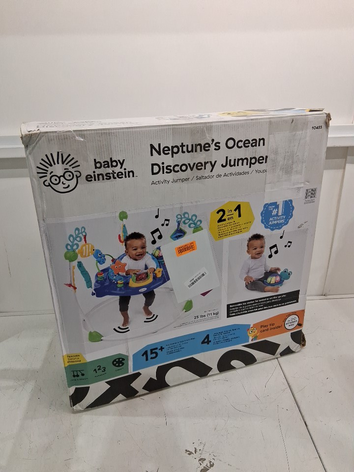 Baby Einstein Neptune's Ocean Discovery Jumper with Adjustable Height - 15+ multi-sensory toys/activities - 4 languages - Multi-colour (Model: 10455) image 2