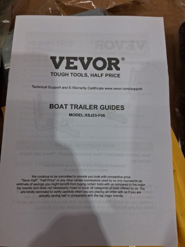 2pk vevor heavy duty boat trailer guides - 20.5" - silver/black (model : xsj23-f06) image 5