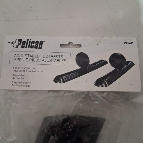 4PC PELICAN ADJUSTABLE KAYAK FOOTREST RAIL - BLACK (model: ps0540-2) image 3