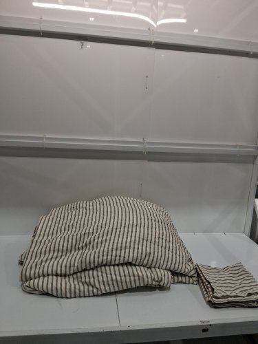 3 PC stripped washed microfiber Bedding Breathable Durable Soft Comfy- KING- white and brown (model:TI-SKS-K) image 3