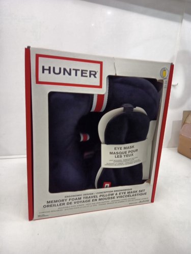 3PC HUNTER MEMORY FOAM TRAVEL PILLOW AND EYE MASK SET - BLACK (MODEL:4946946) image 2