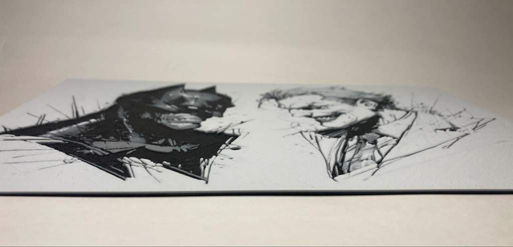 5"x8" 3D Printed - Batman and Joker- DC- Textured Photo image 2