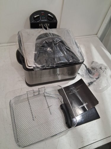 CHEFMAN JUMBO SIZE DEEP FRYER WITH TEMPERATURE CONTROL - 4.3L - STAINLESS STEEL/SILVER (MODEL: RJ07-45-SS-CA) image 3