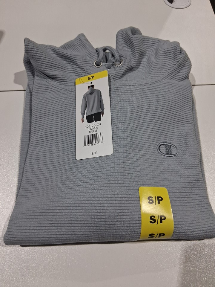 WOMEN'S CHAMPION TEXTURED TUNIC HOODIE - SMALL - GREY - (STYLE: 1870370) image 2