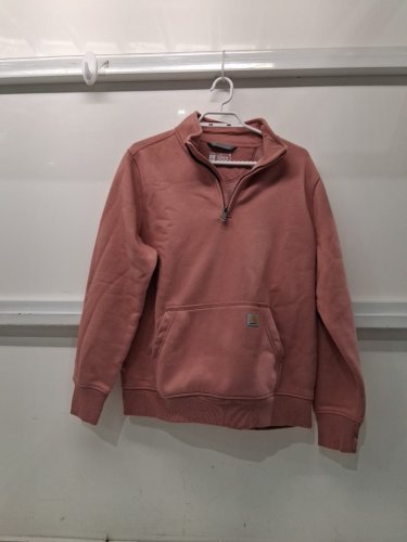 women's Carhartt TENCEL Fiber Series Relaxed Fit Half-Zip Sweatshirt - Large - rose (style: 4074496) image 3