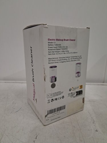 Electric Makeup Brush Cleaner Machine - 7000RPM - Purple/Clear (Model: C3) image 5
