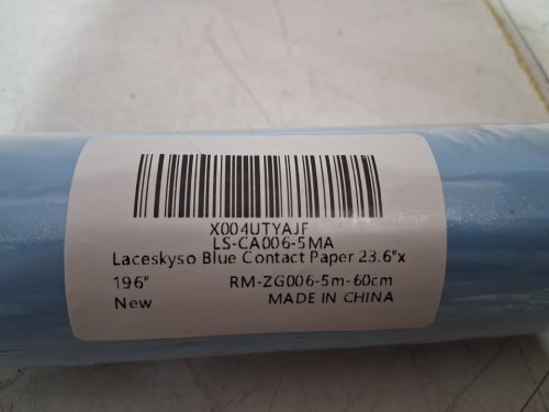 Laceskyso PEEL and Stick Removeable contact wallpaper / DECORATIVE VINYL - 23.6" x 196" - blue image 3