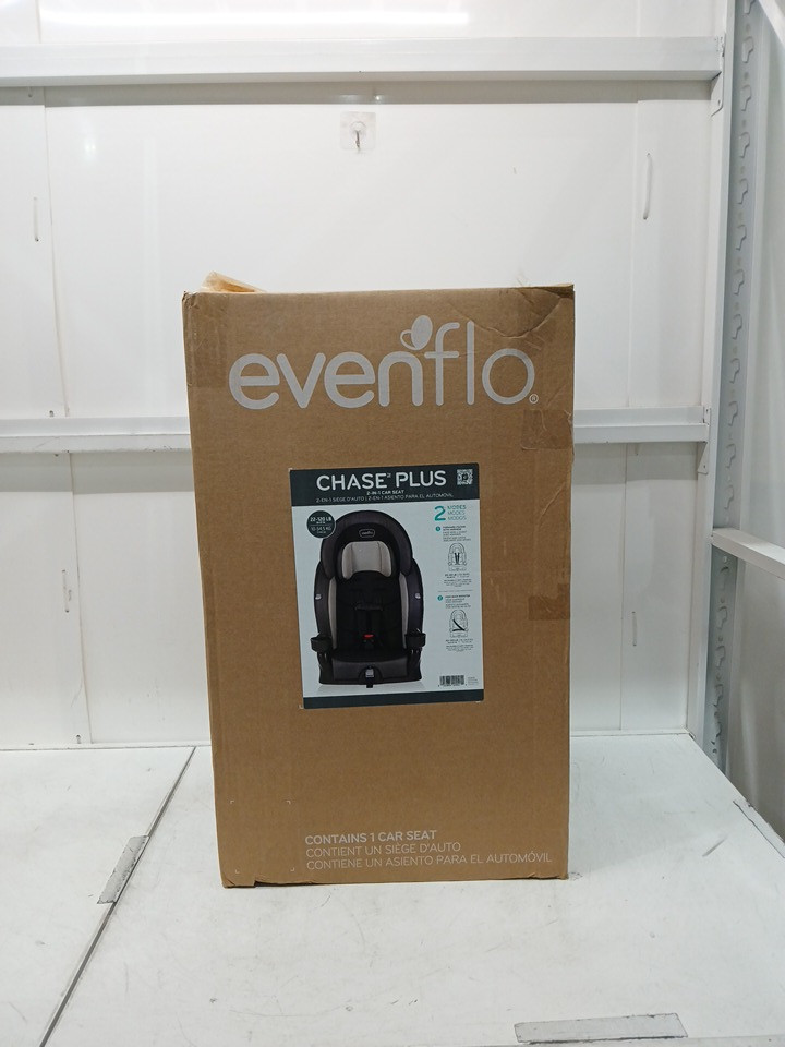 EVENFLO CHASE PLUS 2-IN-1 BOOSTER CAR SEAT FOR KIDS, 5-POINT HARNESS CONVERTS TO HIGH BACK BOOSTER - HURON/BLACK/GREY (MODEL: 30712344C) image 2