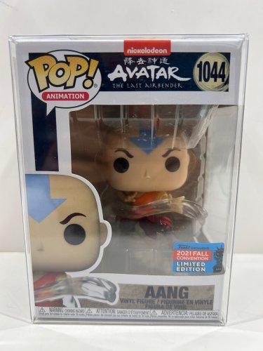 Funko pop! **2021 fall convention** Animation: nickelodeon avatar the last airbender - aang vinyl figure (#1044) **plastic protector cover** image 2